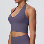 Gym Tops Women Halter Top Gym Vest Woman Sexy Backless Push Up Sport Bras Running Vest Workout Tops Activewear Yoga Fitness Vest