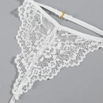 Porn Women Sexy Lingerie Lace Underwear Halter Bodysuit Garter Intimate Erotic Babydolls Sex Costumes Bra Set