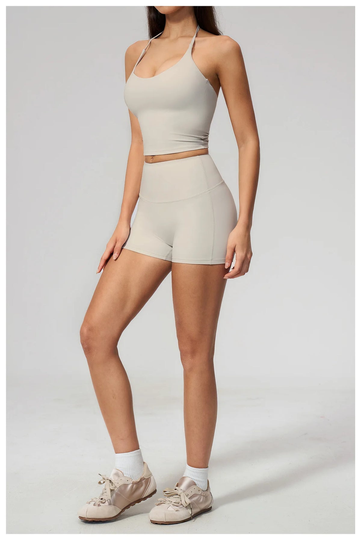 Quick Drying 2 Pcs Yoga Sets Women V Neck Slimming Sports Tank Top High Waist Shorts Fitness Suit Outwear Gym Running Tracksuits