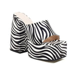 2026 Thick High Heels Sandals for Women's Fashion Open Toe Platform Slippers Women Slip-on Shoes Plus Size
