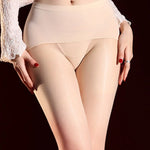 Dual-Color Aurora Pantyhose Gradient Sexy Gradient Shiny Seamless Deep Crotch Tights Black Stockings Transparent Mesh Charm 4YR1