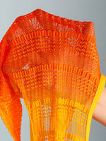 Sexy Orange Gradient Swimsuit Women Hollow Out Backless Lace One Piece Swimwear 2025 Beach Bathing Suit Drawstring Side Monokini