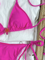 Cute Yellow String Halter Triangle Micro Bikini Thong Femmes Sexy Swimsuit Women Flower Swimwear 2026 Bikinis Sets Bathing Suit