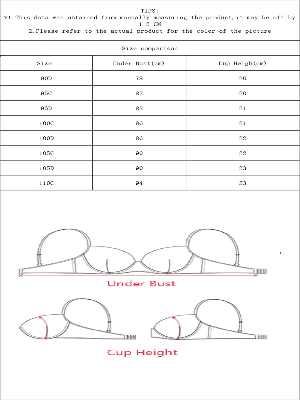 White Plus Size Underwire Bra Women Full Coverage Push Up bra Letter Print Adjustable Straps Big Cup Supportive Seamless Bra