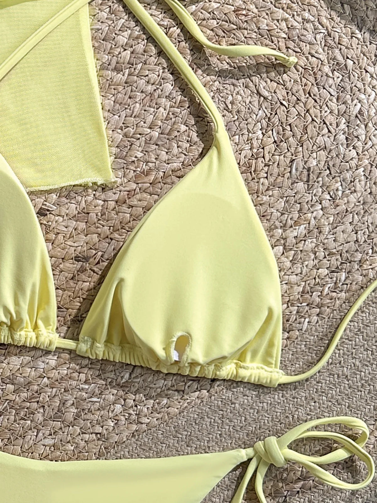Vintage 3D Flower Thong Bikini Set 2026 Women Summer Fruit Print Cover Up 3 Piece Swimwear Push Up Bra Bathing Suit Swimsuit