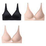 3pcs/Lot Seamless Bras for Women Push Up Brasiere Deep V Bralette Comfort Nonwire Underwear Female Invisible Bra Sexy Lingerie