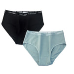 2PCS/Set Cotton Panties Women High Waist Briefs Tummy Control Panty Female Breathable Solid Color Lingerie M-2XL Underpants