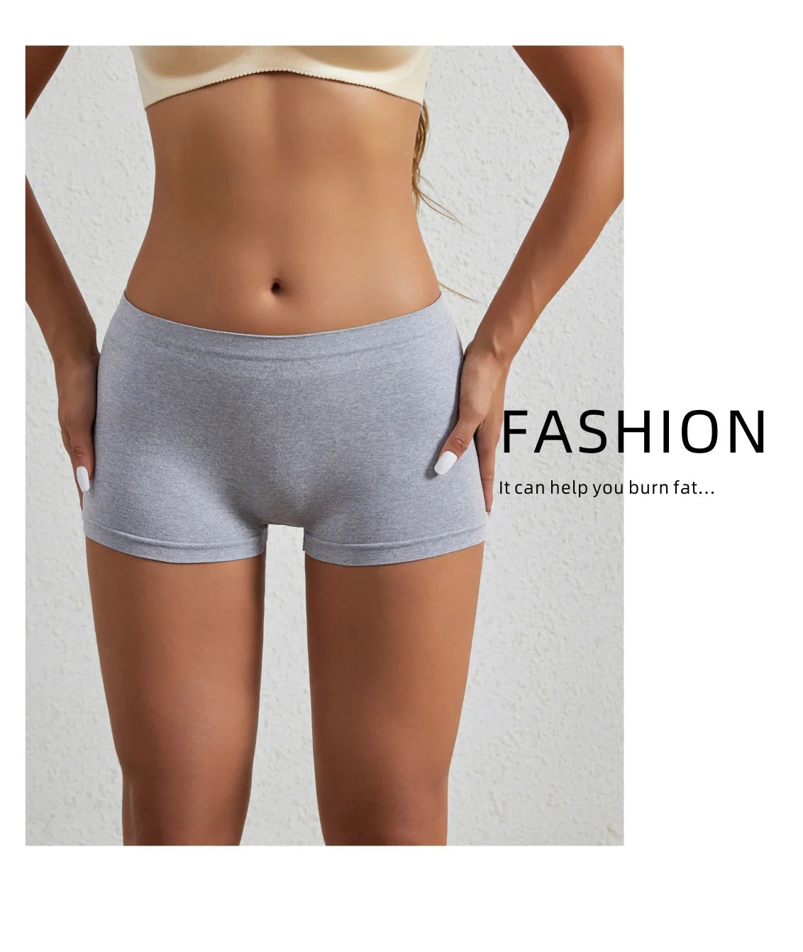 Women's underwear, compression pants, sports shorts, solid color underwear, comfortable and close fitting flat underwear