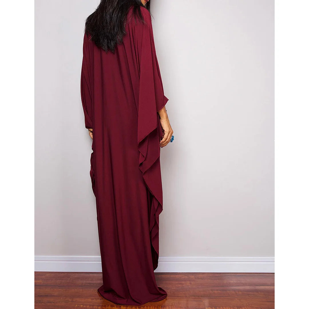 Greek Goddess Long Dress Batwing Sleeve Tunic Beach Cover Up Cover-ups Beach Dress Beach Wear Beachwear Kaftan Maxi Dress V4427