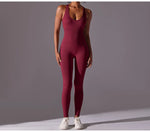 Seamless One-Piece Yoga Jumpsuit Women Fitness Sports Overalls Dance Workout Set Stretch Bodysuit Gym Clothes Push Up Sportswear