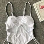 Neon Green Tummy Cut Out Female Swimwear One Piece Swimsuit Women Thong String Monokini High Leg Cut Bathing Suit Swim Bodysuit