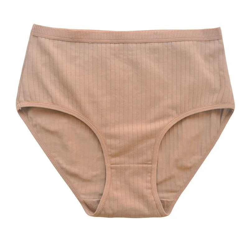2Pcs/Set Women Cotton Panties High Waist Briefs Breathable Underwear Female Underpants Plus Size Sexy Lingerie S-XXL 8 Colors