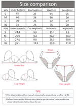 2Pcs Women Floral Lace Bralette Set No Steel Ring Double Thin Strap Deep V Beauty Back Breathable Daily Underwear Lingerie Set