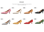 Patent Leather Fashion High Heels 2026Pointed Toe Pumps Elegant Woman Heeled Shoes Shallow Mouth Candy Colored Sexy Single Shoes