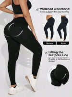 Womens High Waisted Leggings Butt Lifting Sweatpants Hip Shaping Create Charming Hip Contour Solid Color Stretchy Skinny Trouser