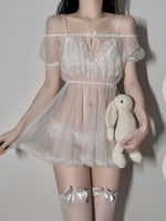 Women Lace Night Dress Naughty Sexy Lingerie Nightgown Babydoll Panties Sex Underwear Erotic Lace Sleepwear Sex Exotic Clothes