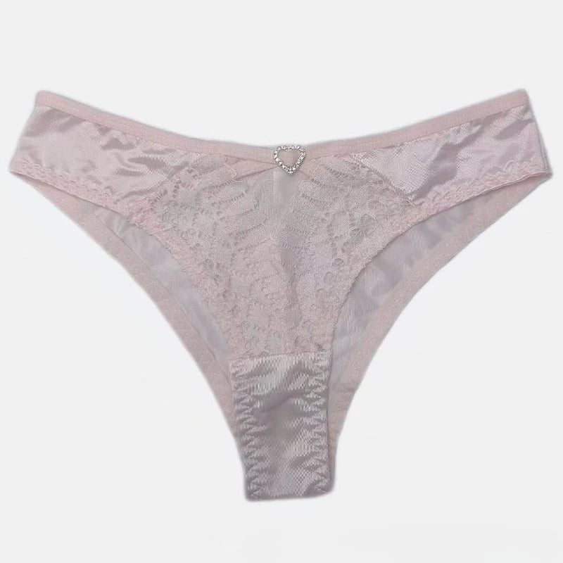 5 Color Women Lace Embroidery Panties Sexy Hollow Low Waist Briefs Summer Ice Silk Breathable Lingerie Female Knickers Intimates