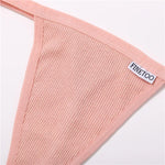 3Pcs/set Cotton Thongs M-XL Sexy Bikini Panties Women T-Back Underpants Girls Low Waist G-string Underwear Female Lingerie 2022