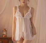 Toucheart Sexy Suspender Nightgown Woman Transparent Lingerie Sex Crotchless Backless Open Bra Body Dress Mesh Erotic Costumes