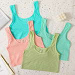 Seamless Bras For Women Streetwear Rib Sports Tank Top Sexy Lingerie No Pads Crop Top Female Fitness Underwear