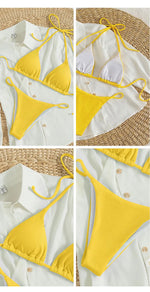 Sexy Bikini Set Women White Black Push Up Bra Micro Swimsuit 2025 Brazilian Beach Holiday Bathing Suit Thong Swimwear Biquini
