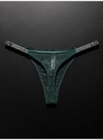 Lace Sexy Girls Women Panties Seamless Underwear Rhinestone G String Letter Transparent Thong For Female Low Rise Ladies Briefs