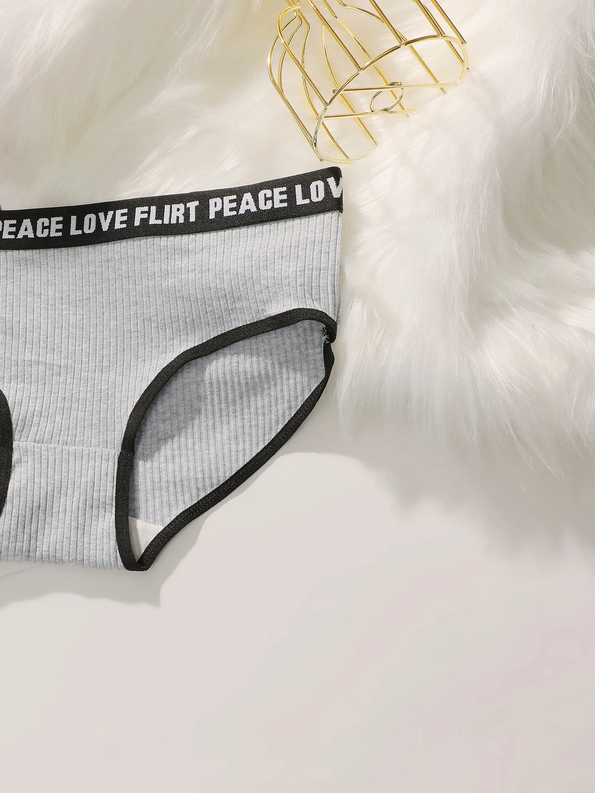 Women's High Waist PantiesLetter Elastic Waistband Soft Ribbed Fabric Comfortable Briefs for Daily Wear women bra K2809