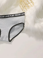 Women's High Waist PantiesLetter Elastic Waistband Soft Ribbed Fabric Comfortable Briefs for Daily Wear women bra K2809