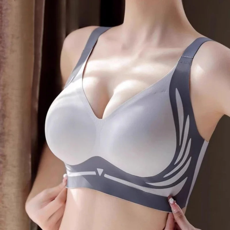 Push-Up Seamless Bras For Women Anti-sagging Non-wired Bra Anti-Spill Side Support Sexy Lingerie Adjust Straps Underwear M-4XL
