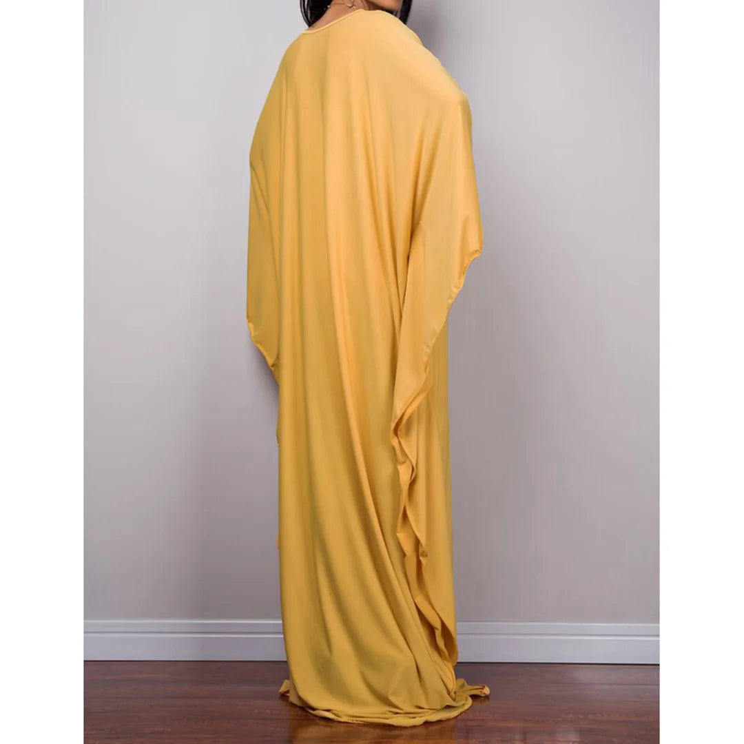 Greek Goddess Long Dress Batwing Sleeve Tunic Beach Cover Up Cover-ups Beach Dress Beach Wear Beachwear Kaftan Maxi Dress V4427