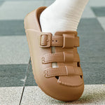 Hollow Out Thick Platform Rome Sandals Women 2025 Summer Closed Toe Eva Clogs Slippers Woman Comfort Thick Sole Beach Sandles