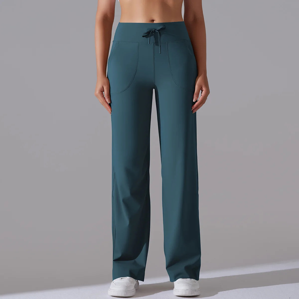 New Yoga Straight Leg Sweatpants Straight Leg Women's Loose Tracksuit Pants Wide Leg Outdoor Gym Running Casual Tracksuit Pants