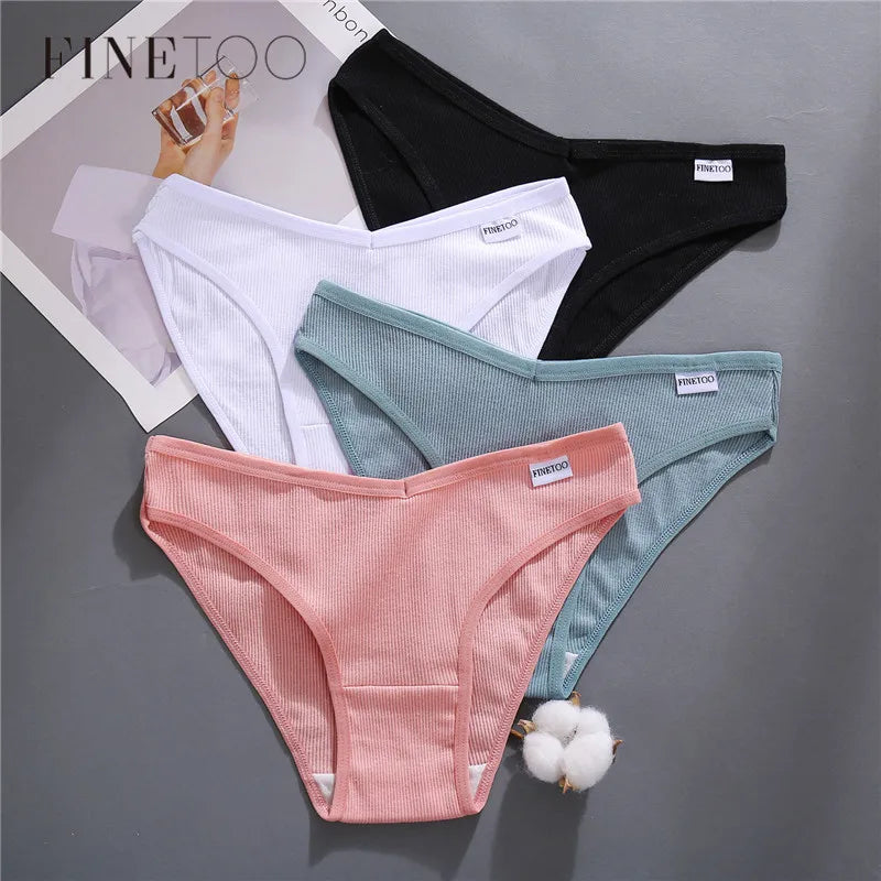 5Pcs Women Cotton Panties V-Belt Ladies Soft Female Sexy M-4XL Low-Rise Panties Bikini Underwear Comfortable Lingerie 2024