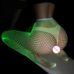Gothic Harajuku Punk Long Stockings Women Mesh High Tights Lolita Luminous Socks Sexy Pantyhose