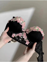 MOYISU London Anime Bralette - Delicate Wireless Bra for Set Teens, Japanese Summer Underwear Small Bust Close-Fit Subtle Allure