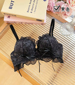Japanese Style Lolita Princess Wind Lace Lace Lingerie Design for Girls Push-up Bra Women UnderwearPush Up Bra