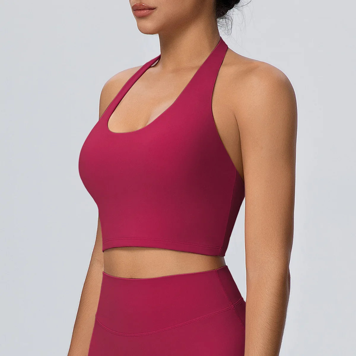 Sexy Gym Women's Sports Bra Breathable Hanging Neck Backless Sports Bra Women's Comfortable Exercise Pilates Training Yoga Top