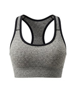 Women's Seamless Sports Bra Set, 3 Colors Racerback Workout Yoga Top with Back Cutout, Breathable Gym Fitness Crop Top