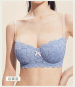 Full Bust French Lace Bralette Wireless Support for Women Plus Size Full Coverage T-Shirt Bra Anti Sagging Comfort MOYISU Sexy