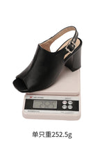 New Women Sandals Peep Toe High Heels Summer Gladiator Shoes Black Brown Woman Ankle Strap Sandalias Female Mujer Big Size