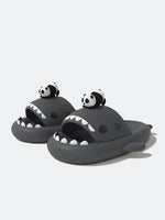 4cm Thick Sole Shark Slippers For Women Men Indoor Beach Slides Cute DIY Night Glowing Lantern Couples Summer Street Sandals