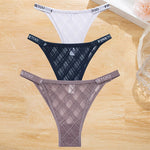 3Pcs/Set Cotton Panties Women Letter Belt Lace Sexy Briefs Seamless Low Rise Underwear Ladies M-XL Underwear Girls Lingerie New