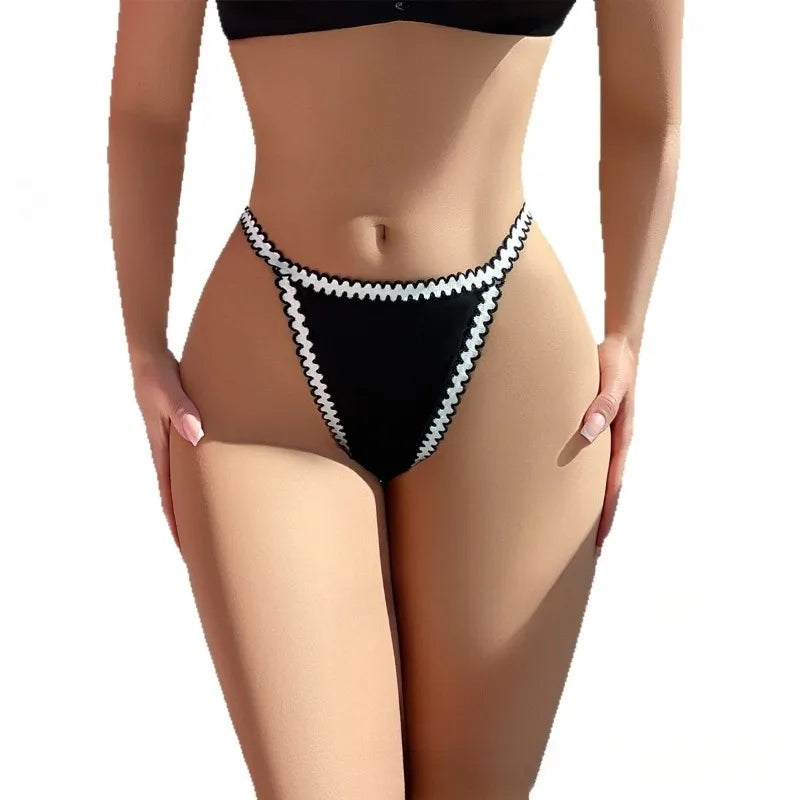 1pcs Fashion Style Black Sexy Women's G-string Underwear Breathable Sexy Lingerie Elegant Lady Panties Thongs Hot Sale Panty