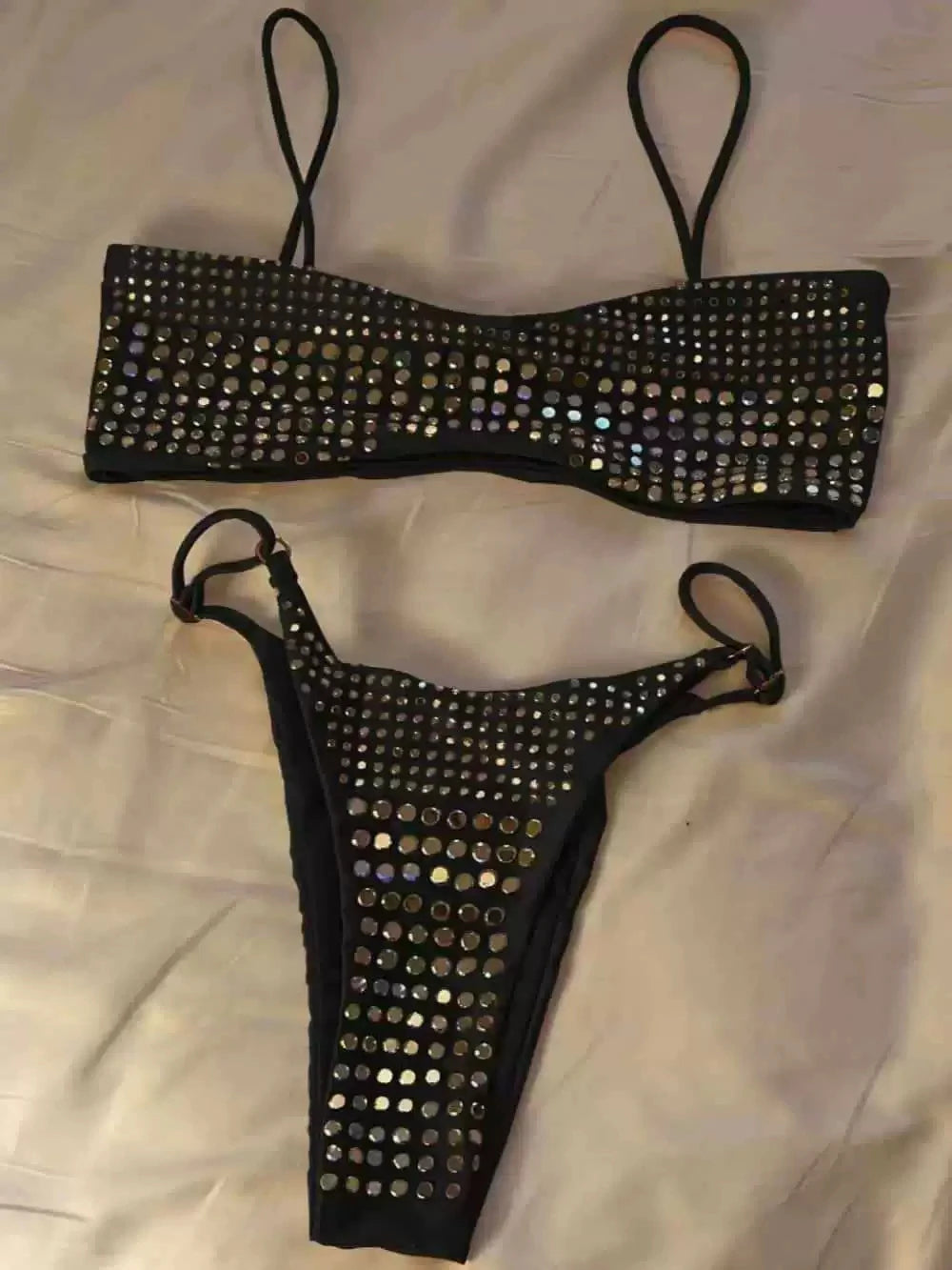DEKA New Sexy Diamond Bikini Set Women Swimsuit Bandeau Biquini Push Up Swimwear Female Shiny Bathing Suits Bodysuit Beachwear