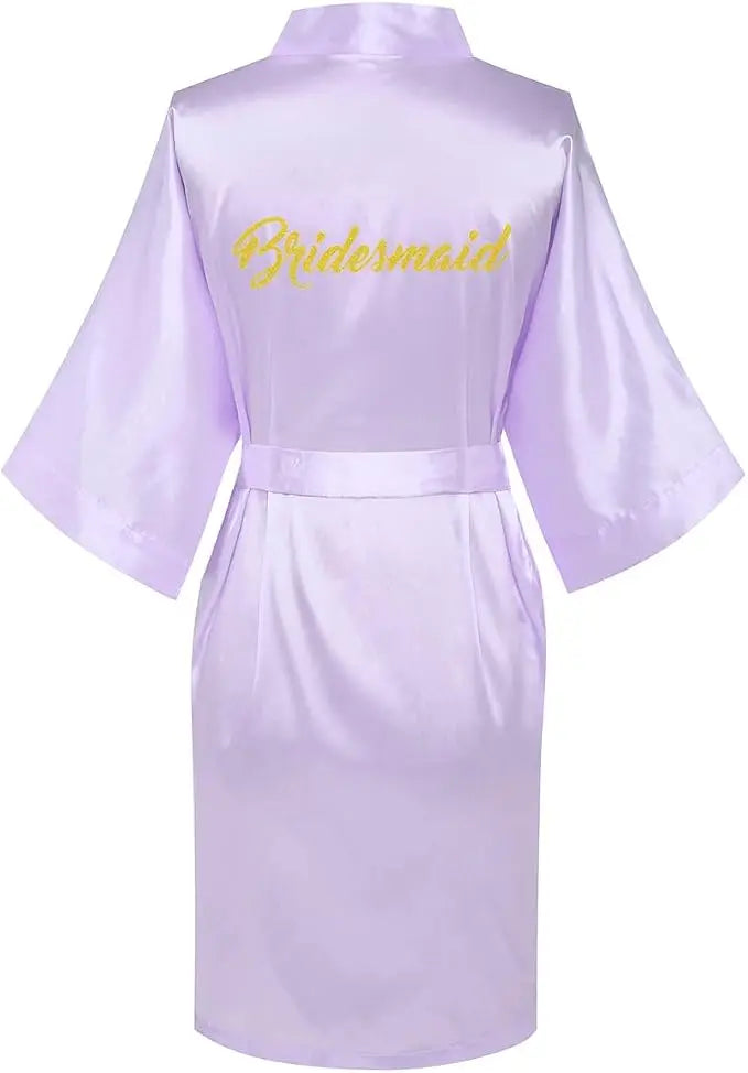 Women Bridal Robe For Bride And Bridesmaid Getting Ready Wedding Party Bathrobe