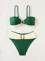 Sexy Bikini 2025 Woman Swimsuit Two Pieces Swimwear Female High Waisted Bikinis Set Swimming for Bathing Suits Brazilian Biquini