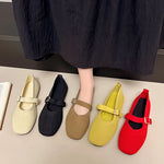 Women Flats Summer Trend Knitted Mary Jane Shoes for Woman Breathable Footwear Lightweight Casual Flat Shoes Zapatos De Mujer