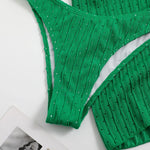 2026 New 3 Pieces Set Swimsuit Women Thong Swimwear Sexy Micro Bikini Set With Sarong Skirt White Beachwear Bathing Suit Pink