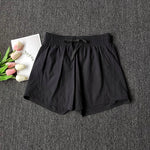 Women's Loose Fitting Anti-Glare Yoga Shorts Two-Piece Set Speed Drying Fitness Pilates Running Training Short