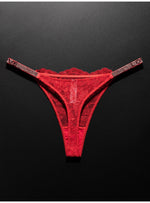 Lace Sexy Girls Women Panties Seamless Underwear Rhinestone G String Letter Transparent Thong For Female Low Rise Ladies Briefs